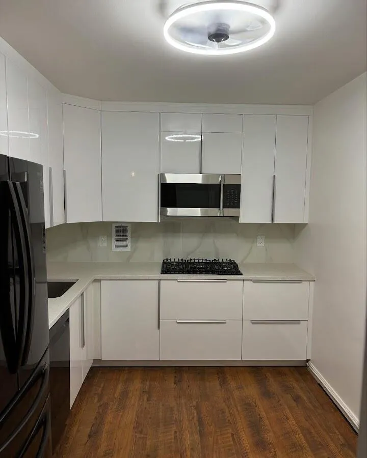 Renovated kitchen with quartz countertops in Wolfforth